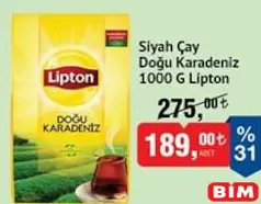 LİPTON SİYAH ÇAY DOĞU KARADENİZ 1 KG fiyat ve kampanya bilgisi